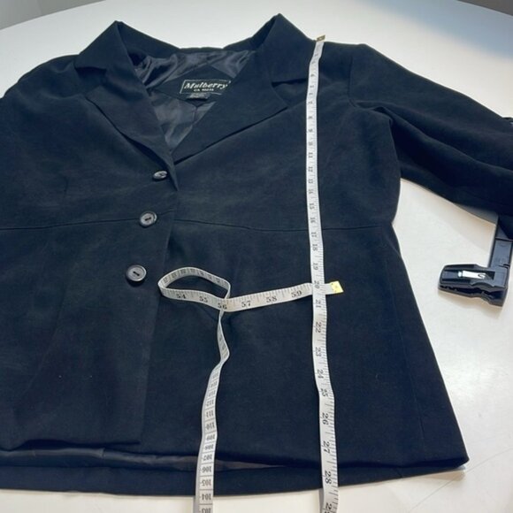 Mulberry Blazer Black Faux Suede Size 12 - Picture 8 of 10